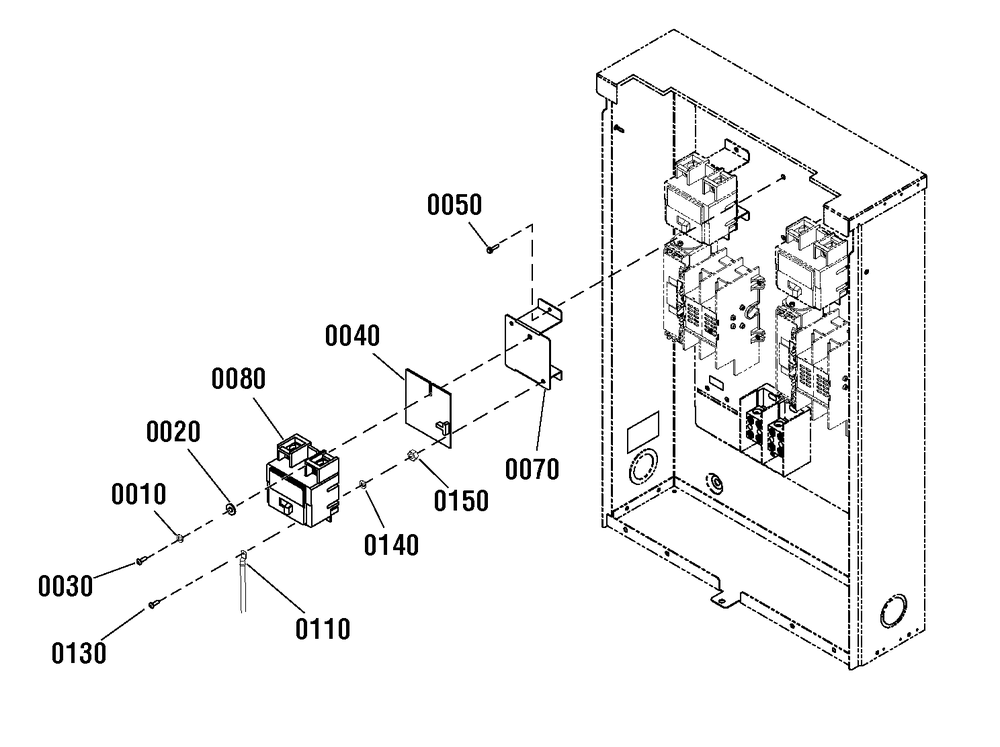 Optional Accessory - Circuit Breaker Group Diagram and Parts List for 040623-00  Briggs and Stratton Generator